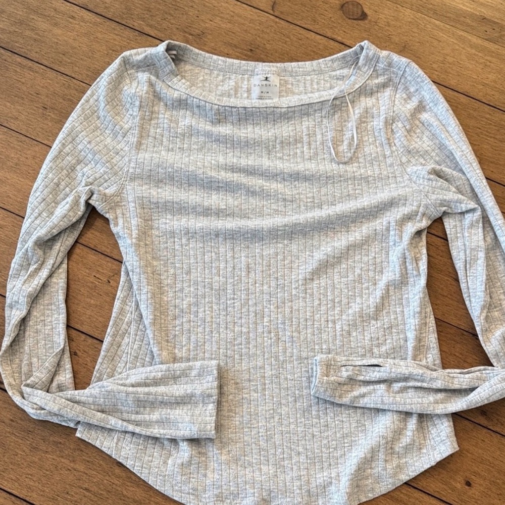 Danskin Ribbed Long Sleeve Top
